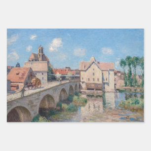 Alfred Sisley artwork - Le Pont de Moret Wrapping Paper Sheets