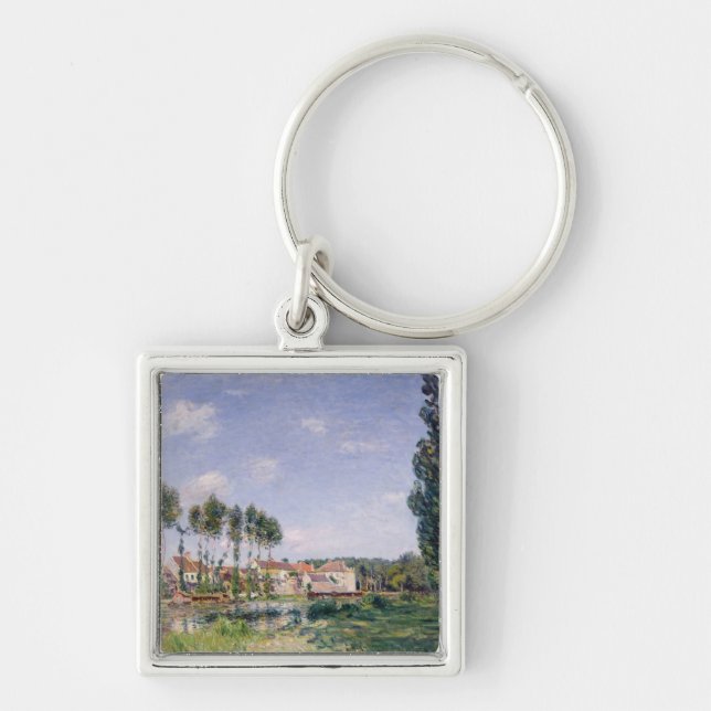 Alfred Sisley | Banks of the Loing at Moret Keychain (Front)