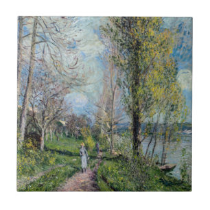 Alfred Sisley - Banks of the Seine at By Ceramic Tile