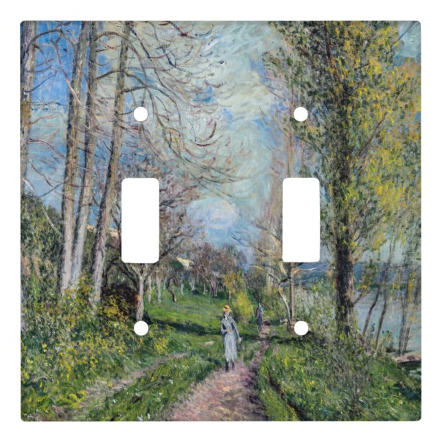 Alfred Sisley - Banks of the Seine at By Light Switch Cover (Front)