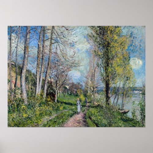 Alfred Sisley _ Banks of the Seine at By Poster