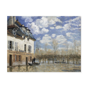 Alfred Sisley Boat in the Flood at Port Marly Postcard
