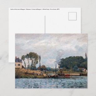 Alfred Sisley - Boats at the Lock at Bougival Postcard