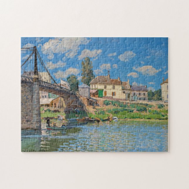Alfred Sisley - Bridge at Villeneuve-la-Garenne Jigsaw Puzzle (Horizontal)