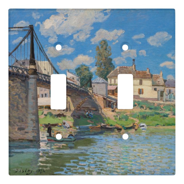 Alfred Sisley - Bridge at Villeneuve-la-Garenne Light Switch Cover (Front)