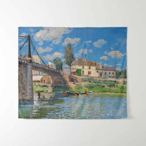 Alfred Sisley _ Bridge at Villeneuve_la_Garenne Tapestry