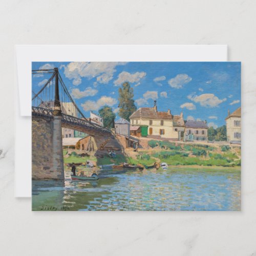 Alfred Sisley _ Bridge at Villeneuve_la_Garenne Thank You Card