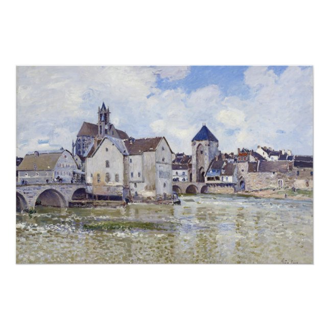 Alfred Sisley Buildings and bridges with water   Poster (Front)