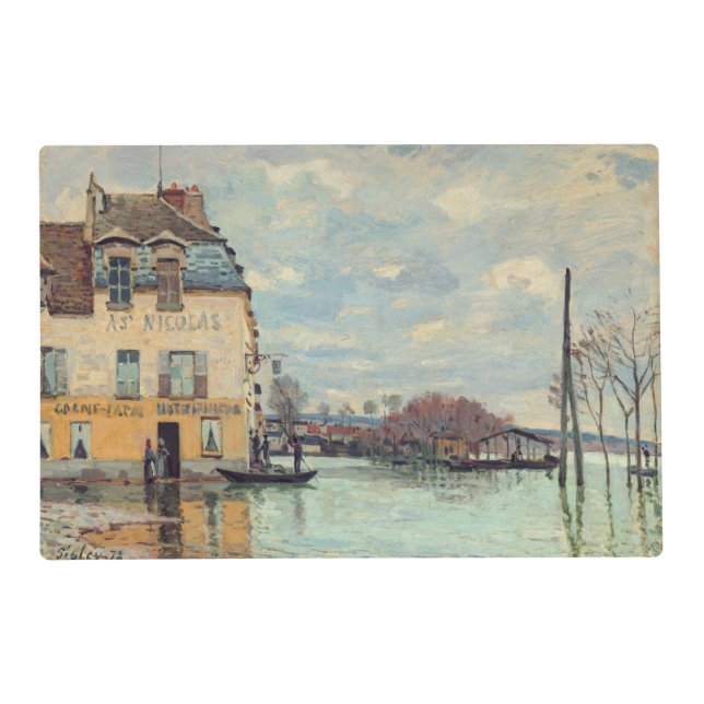 Alfred Sisley - Flood at Port-Marly 1872 Placemat (Front)