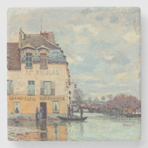 Alfred Sisley - Flood at Port-Marly 1872 Stone Coaster