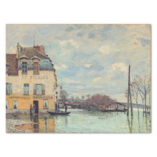 Alfred Sisley _ Flood at Port_Marly 1872 Tissue Paper