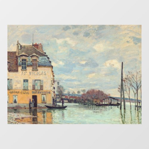 Alfred Sisley _ Flood at Port_Marly 1872 Window Cling