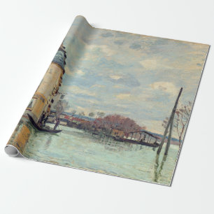 Alfred Sisley - Flood at Port-Marly 1872 Wrapping Paper