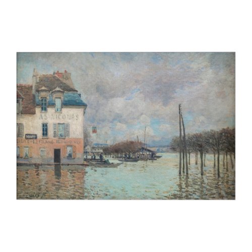 Alfred Sisley _ Flood at Port_Marly 1876 Acrylic Print