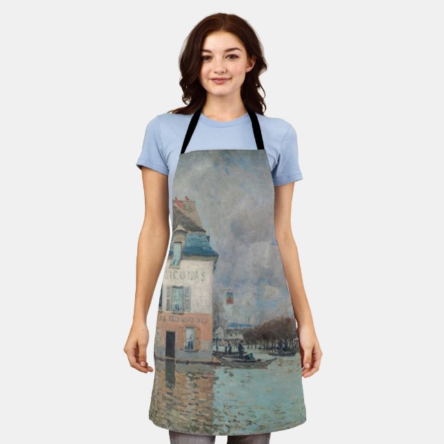 Alfred Sisley - Flood at Port-Marly 1876 Apron (Worn)