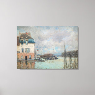 Alfred Sisley - Flood at Port-Marly 1876 Canvas Print