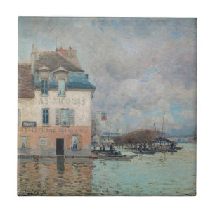 Alfred Sisley - Flood at Port-Marly 1876 Ceramic Tile