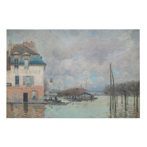 Alfred Sisley _ Flood at Port_Marly 1876 Faux Canvas Print