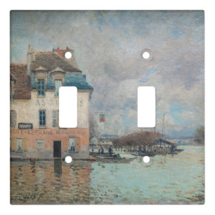Alfred Sisley - Flood at Port-Marly 1876 Light Switch Cover