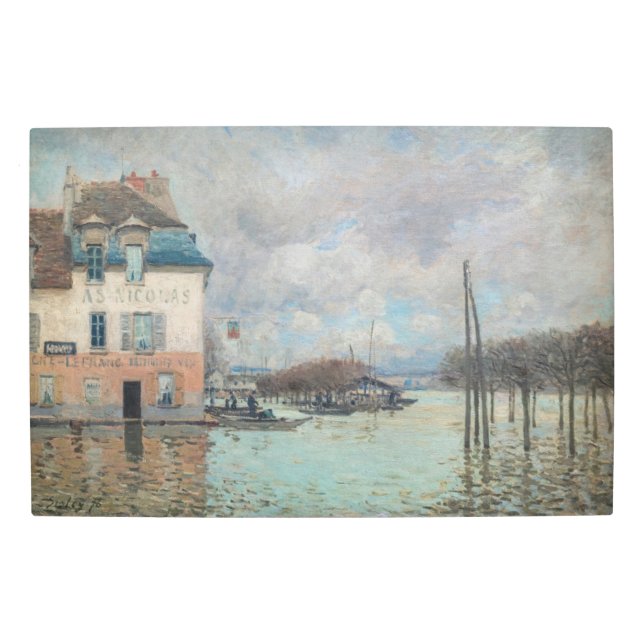 Alfred Sisley - Flood at Port-Marly 1876 Metal Print (Front)