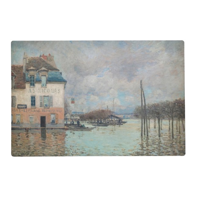 Alfred Sisley - Flood at Port-Marly 1876 Placemat (Front)