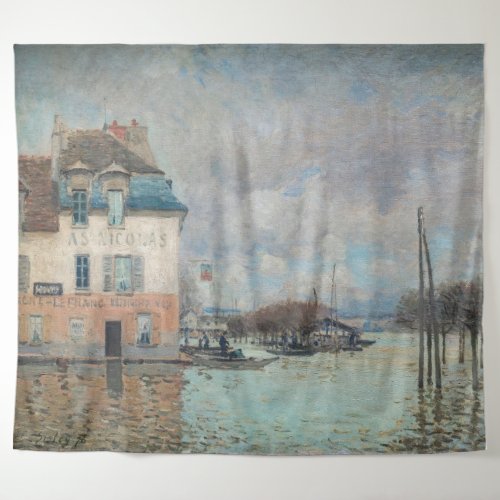 Alfred Sisley _ Flood at Port_Marly 1876 Tapestry