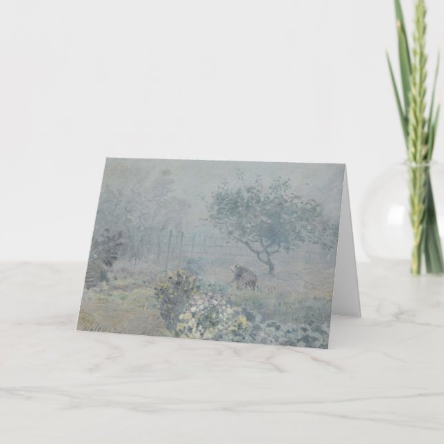 Alfred Sisley - Fog, Voisins Card (Front)