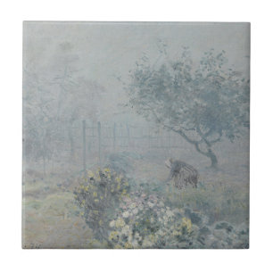 Alfred Sisley - Fog, Voisins Ceramic Tile