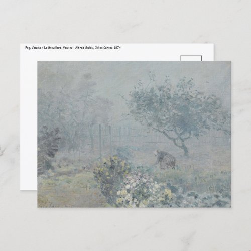 Alfred Sisley _ Fog Voisins Postcard