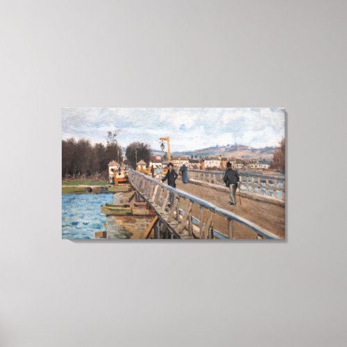 Alfred Sisley _ Footbridge at Argenteuil Canvas Print