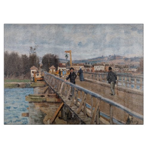 Alfred Sisley _ Footbridge at Argenteuil Cutting Board