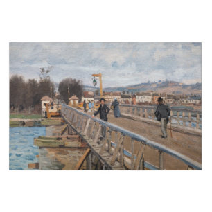 Alfred Sisley - Footbridge at Argenteuil Faux Canvas Print