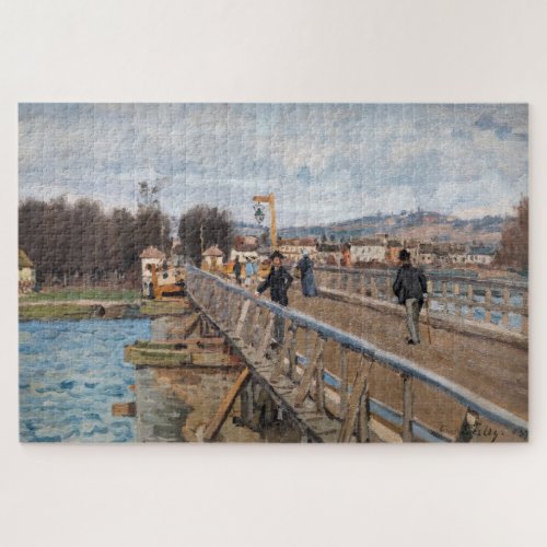 Alfred Sisley _ Footbridge at Argenteuil Jigsaw Puzzle