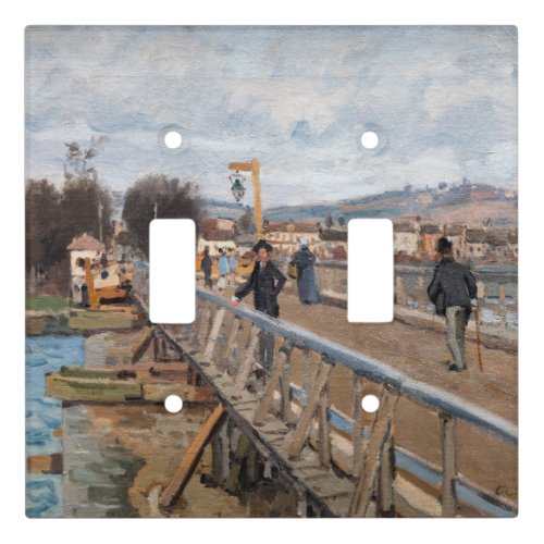 Alfred Sisley _ Footbridge at Argenteuil Light Switch Cover