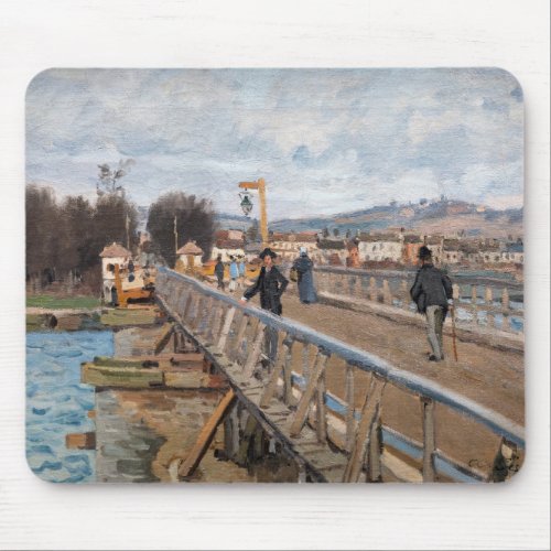 Alfred Sisley _ Footbridge at Argenteuil Mouse Pad