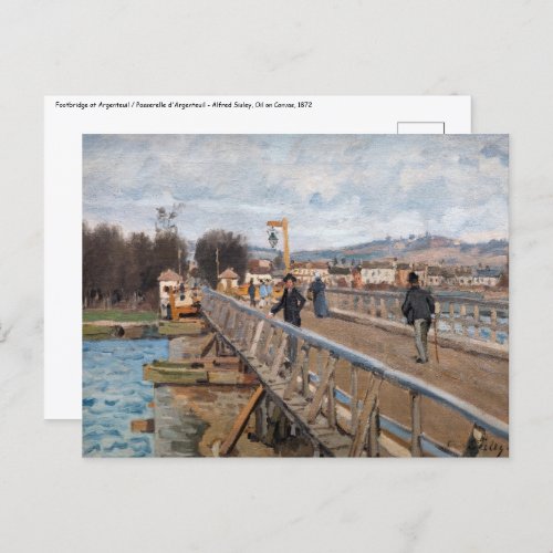 Alfred Sisley _ Footbridge at Argenteuil Postcard