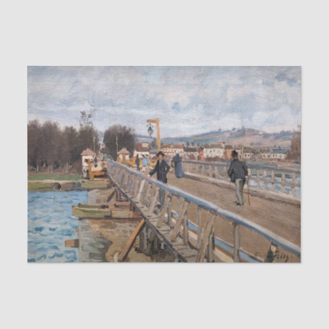 Alfred Sisley - Footbridge at Argenteuil Tissue Paper (Front)