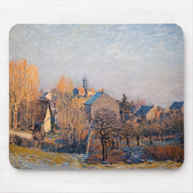 Alfred Sisley - Frosty Morning in Louveciennes Mouse Pad (Front)