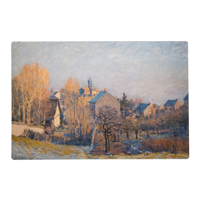 Alfred Sisley - Frosty Morning in Louveciennes Placemat (Front)