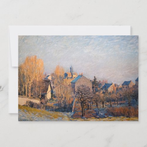 Alfred Sisley _ Frosty Morning in Louveciennes Thank You Card