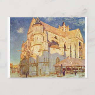 Alfred Sisley -  Kirche von Moret 1893 Oil Church Postcard