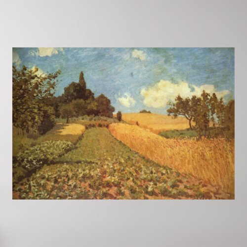 Alfred Sisley Kornfeld 1873 _ Cornfield Oil Poster