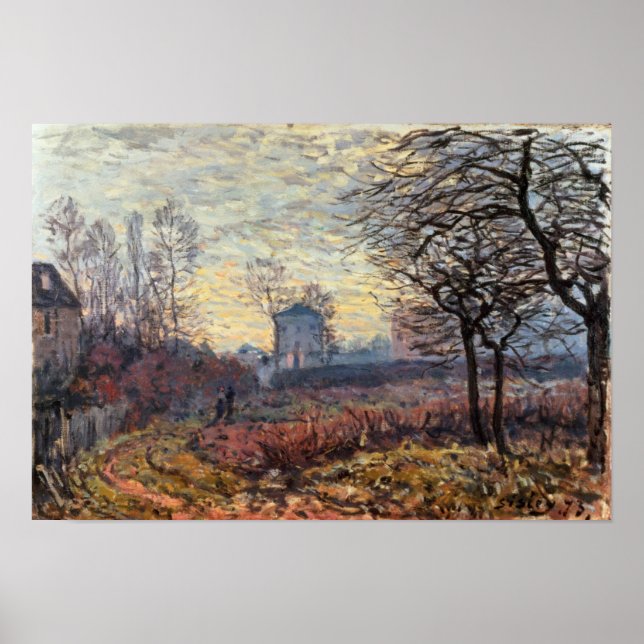 Alfred Sisley | Landscape near Louveciennes Poster (Front)