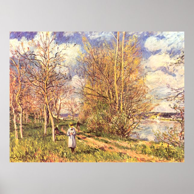 Alfred Sisley Les Petits Prés in spring Poster (Front)