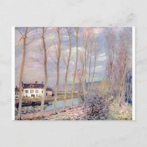 Alfred Sisley Loing _ Kanal 1892 Oil Landscape Postcard