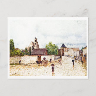 Alfred Sisley Moret am Loing im Regen 1887-1888 Postcard