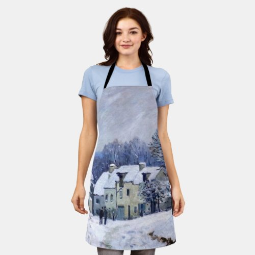 Alfred Sisley _ Place Chenil in Marly Snow Effect Apron