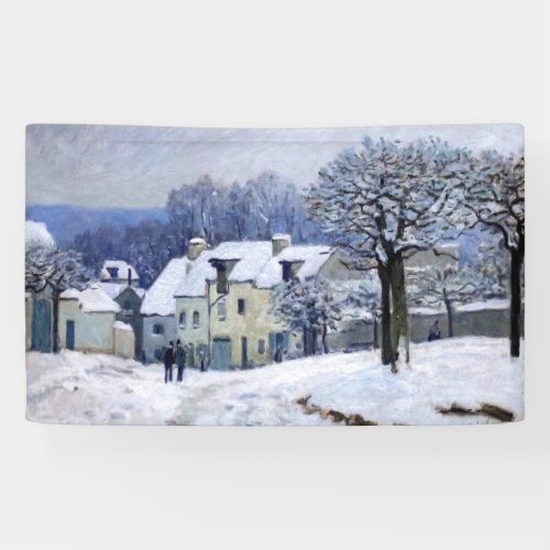 Alfred Sisley _ Place Chenil in Marly Snow Effect Banner
