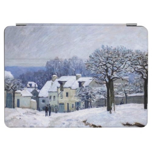 Alfred Sisley _ Place Chenil in Marly Snow Effect iPad Air Cover