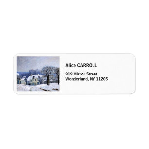 Alfred Sisley - Place Chenil in Marly, Snow Effect Label
